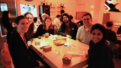 Photo of dinner with Fitzkee Lab
